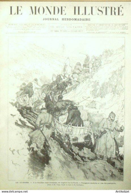 Le Monde illustré 1877 n°1046 Russie Bessarabie St-Pétersbourg Kischeneff