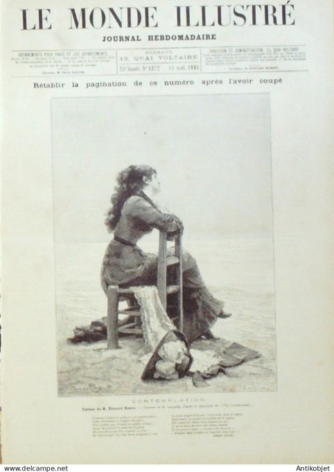 Le Monde illustré 1881 n°1272 Tunisie Sfax Gabès Tours (37) Allemagne Aix-la-Chapelle