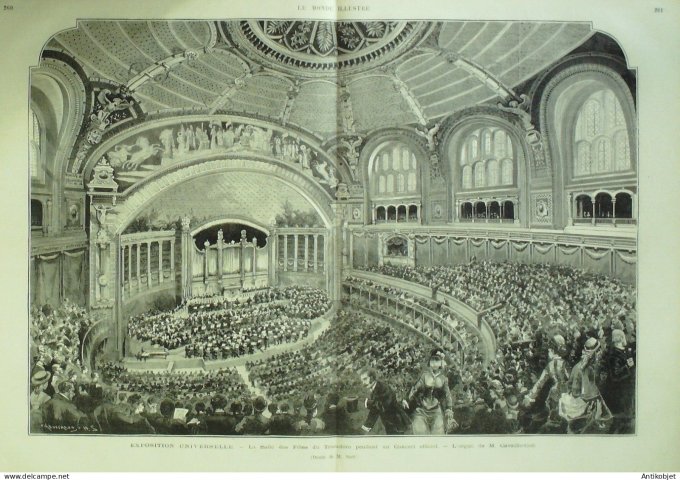 Le Monde illustré 1878 n°1126 Exposition universelle distribution des récompense Trocadéro salle des