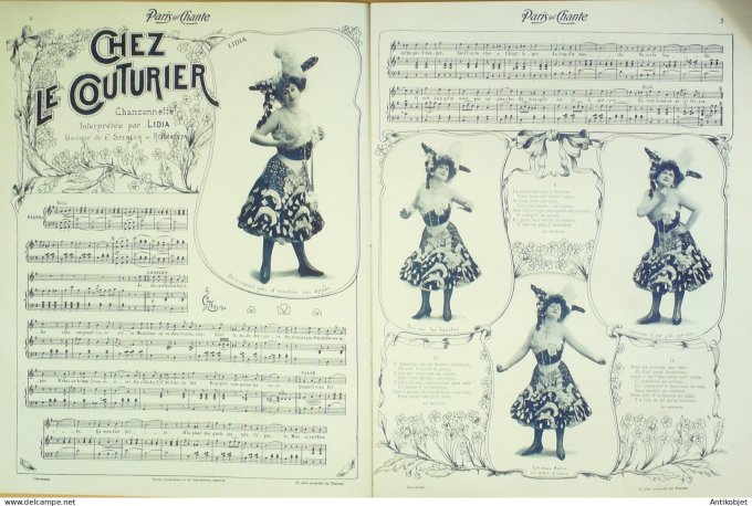 Paris qui chante 1903 n° 30 Lidia Vasser Dianette Courville-Coste Benoist-Mary