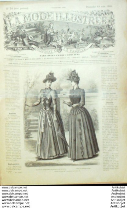 Journal + Patron Mode illustrée  1888 # 34 (with Pattern)