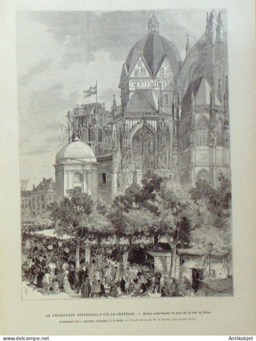 Le Monde illustré 1881 n°1272 Tunisie Sfax Gabès Tours (37) Allemagne Aix-la-Chapelle