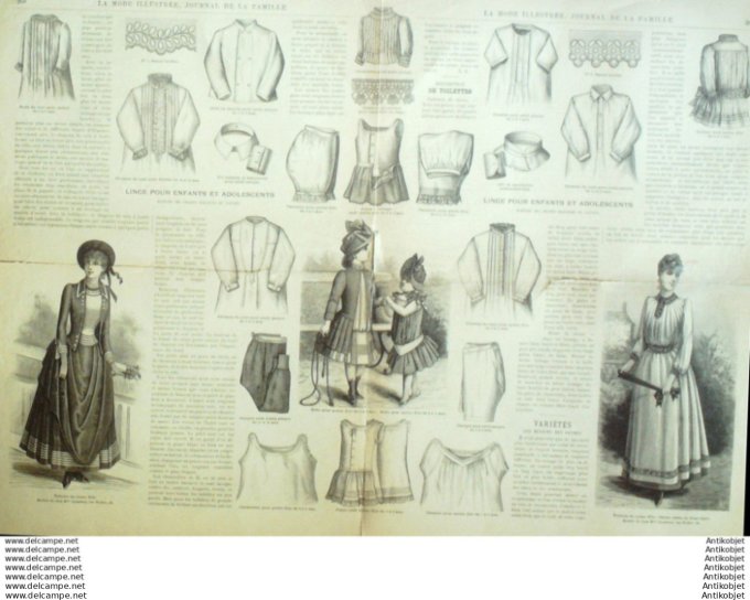 Journal + Patron Mode illustrée  1888 # 34 (with Pattern)