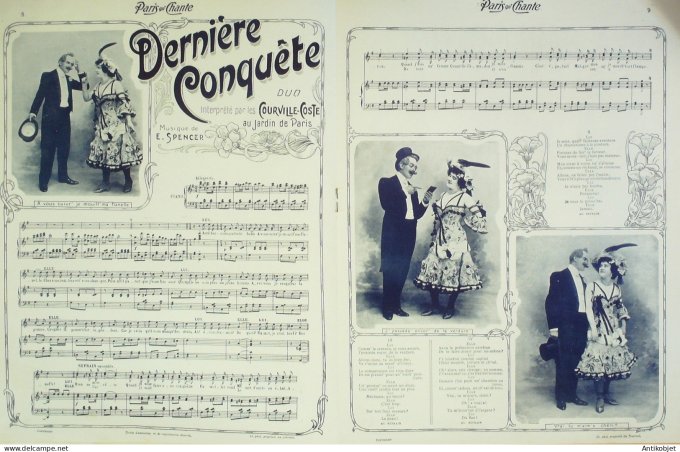 Paris qui chante 1903 n° 30 Lidia Vasser Dianette Courville-Coste Benoist-Mary