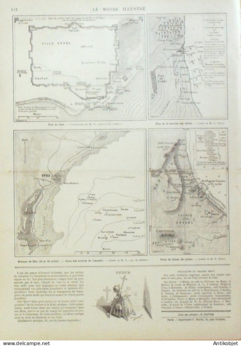 Le Monde illustré 1881 n°1272 Tunisie Sfax Gabès Tours (37) Allemagne Aix-la-Chapelle