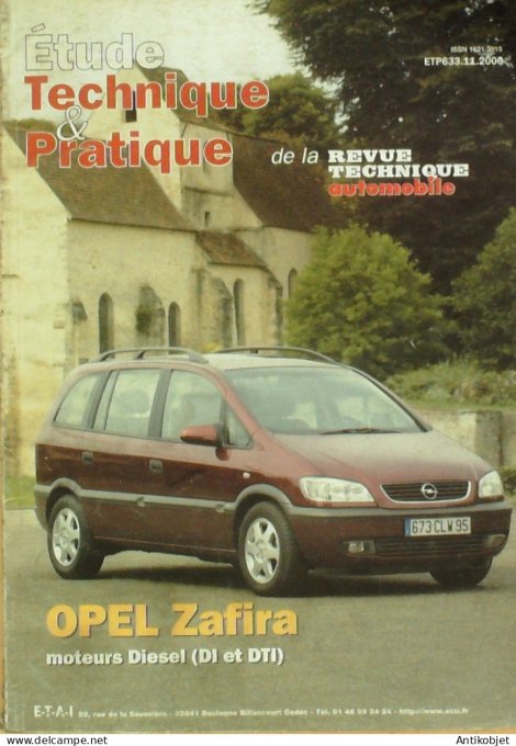 Etude Tech. Automobile 2000 n°633 Opel Zafira
