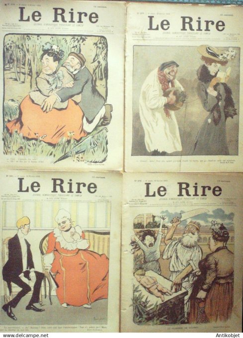 Le Rire 1902 lot 4 revues Faivre Huard Leandre Sem Bac Faivre Avelot Sancha