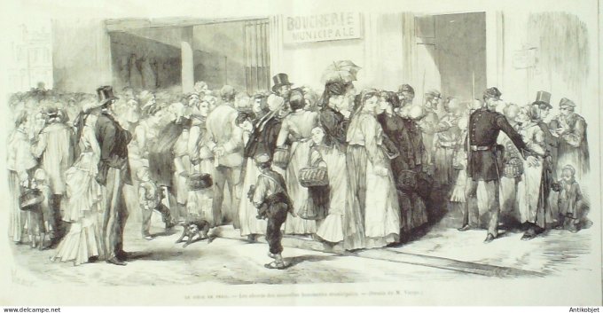 Le Monde illustré 1870 n°705 Jules Fabre Gambetta St-Ouen (95) usine Plazanet Obsèque Gal Guilhem