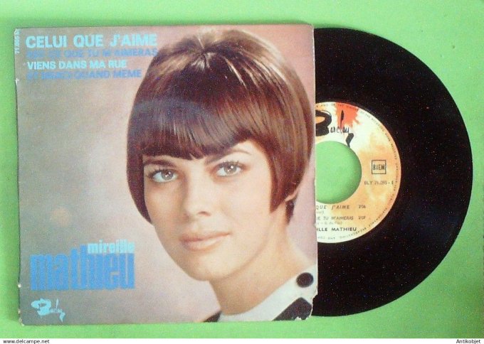 Mathieu Mireille 45T EP Viens dans ma rue 1966