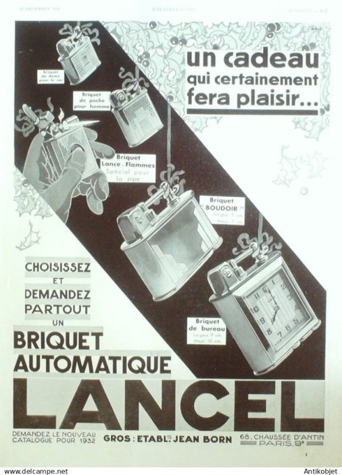 Publicité Luxe Lancel 1931