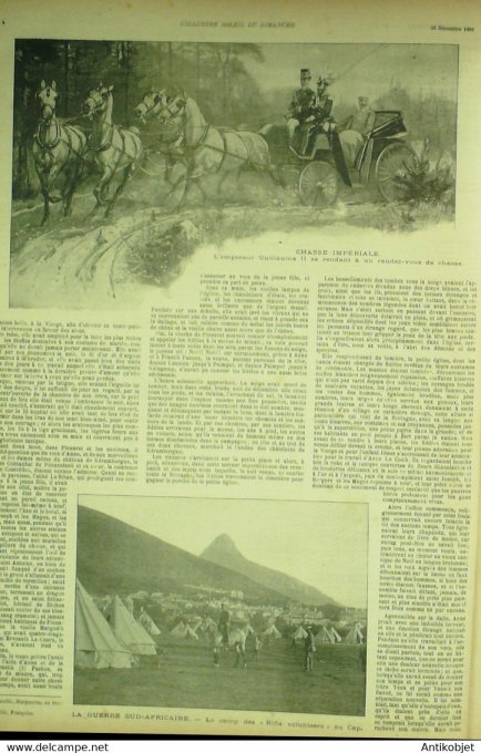 Soleil du Dimanche 1900 n°52 Bonaparte Transvaal camp de Rifl Chasse Guillaume II