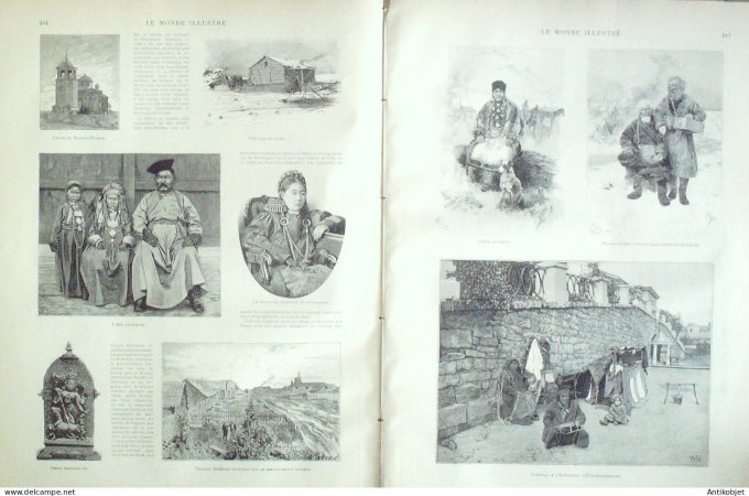Le Monde illustré 1890 n°1756 Chine Chemin de Fer Rouen (76) Beauvais (60)
