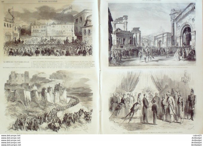 Le Monde illustré 1868 n°626 Angleterre Douvres Market Square Espagne Barcelone Autriche Braunschwei