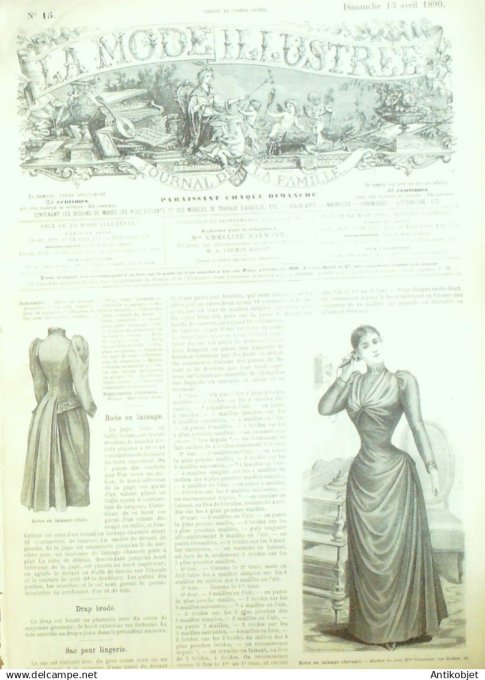 Mode illustree 1892 Lot de 10 journaux