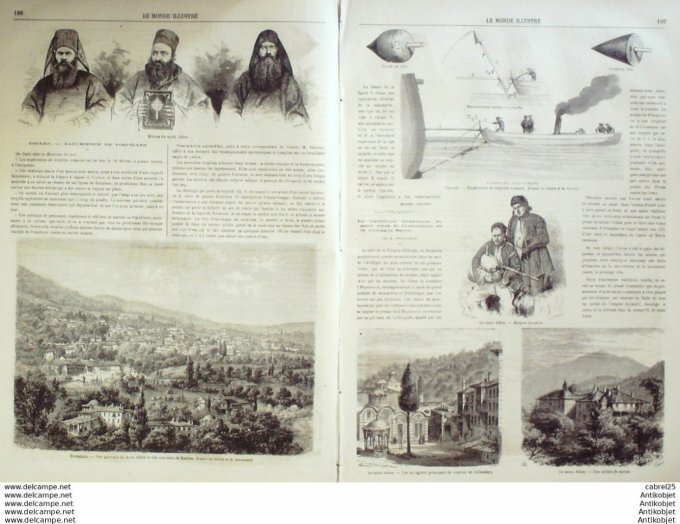 Le Monde illustré 1866 n°468 Turquie Roumélie Kareas Toulon (83) Angleterre Claremont Belgique