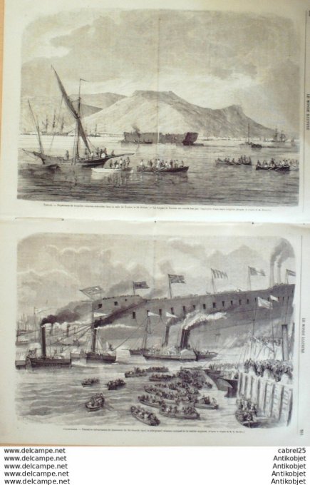 Le Monde illustré 1866 n°468 Turquie Roumélie Kareas Toulon (83) Angleterre Claremont Belgique