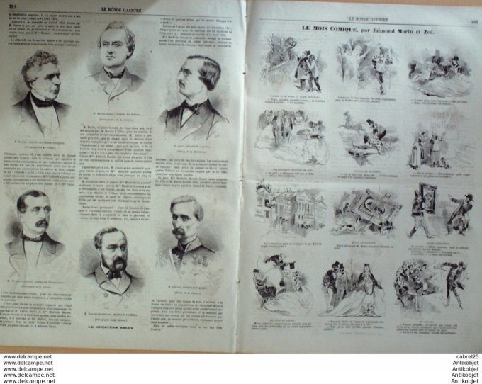 Le Monde illustré 1866 n°468 Turquie Roumélie Kareas Toulon (83) Angleterre Claremont Belgique