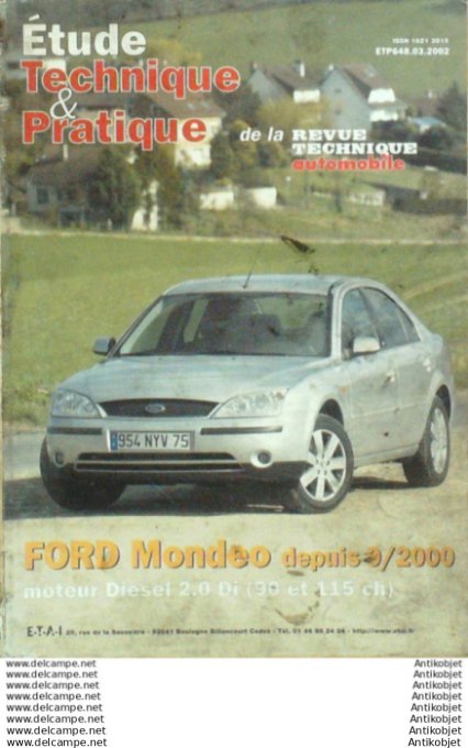 R.T Automobile Ford Mondeo 09/2009 étude  # 648