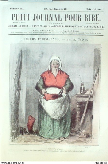 Petit journal pour Rire 1860 # 313 Retour de Chine Lorentz