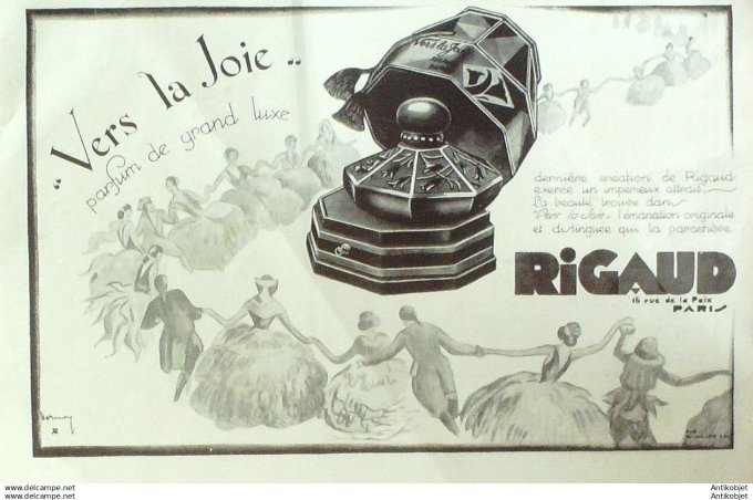Publicite Cosmetique Rigaud 1932