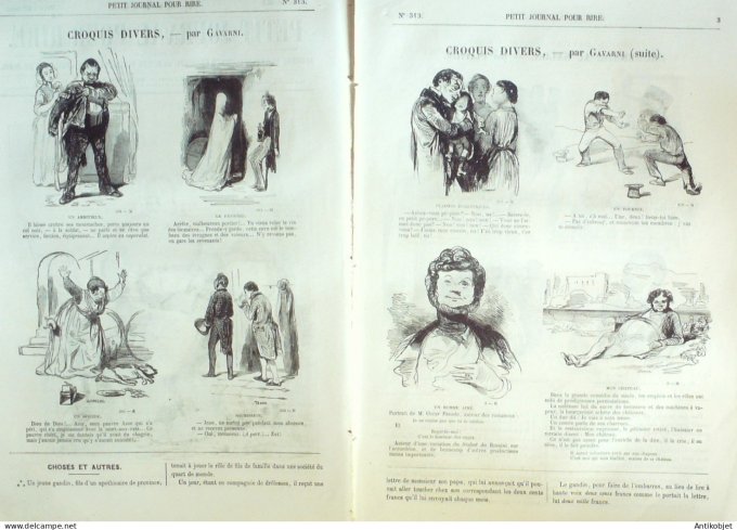 Petit journal pour Rire 1860 # 313 Retour de Chine Lorentz