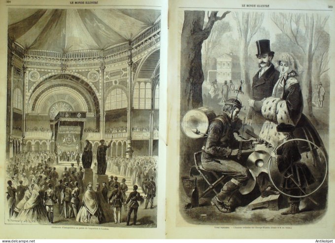 Le Monde illustré 1862 n°267 Etats-Unis Mississipi Forts Sackson St-Philippe