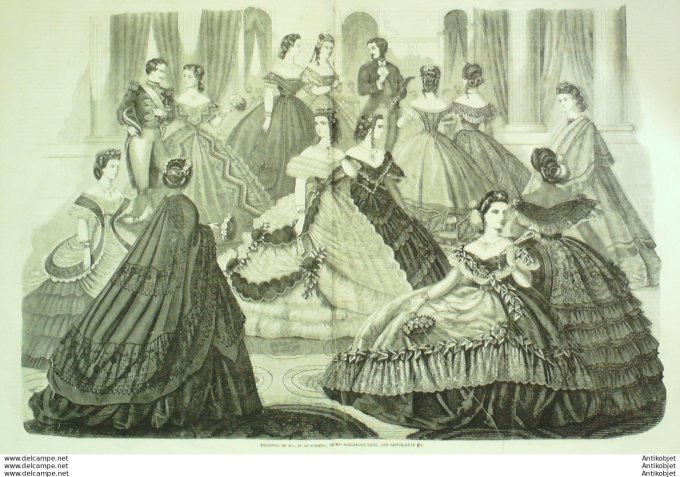 Gravure de mode La Mode illustrée (Maison Ghys)