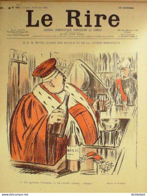 Le Rire 1901-10- 5 # 361 Journal humoristique Ed.Originale Monis Garde des Sceaux