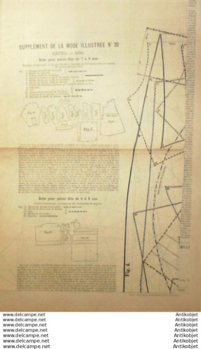 Journal + Patron Mode illustrée  1890 # 20 avec son Patron