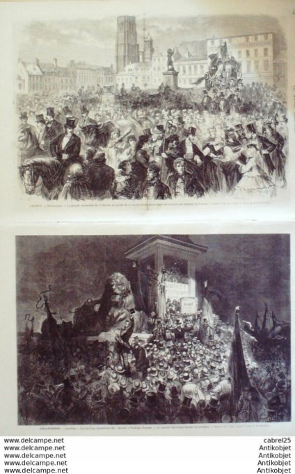 Le Monde illustré 1872 n°776 Belgique Anvers Italie Turin Venise Inde Minlud Angleterre Trafalgar Sq