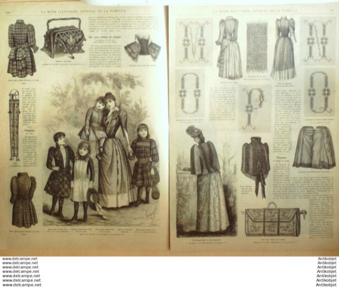 Journal + Patron Mode illustrée  1890 # 20 avec son Patron