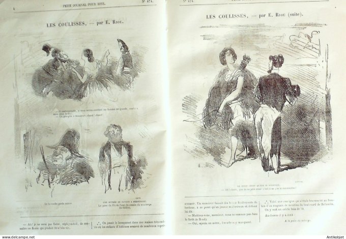 Petit journal pour Rire 1864 # 474 Les Coulisses Riou