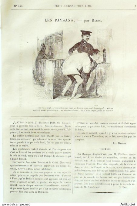 Petit journal pour Rire 1864 # 474 Les Coulisses Riou