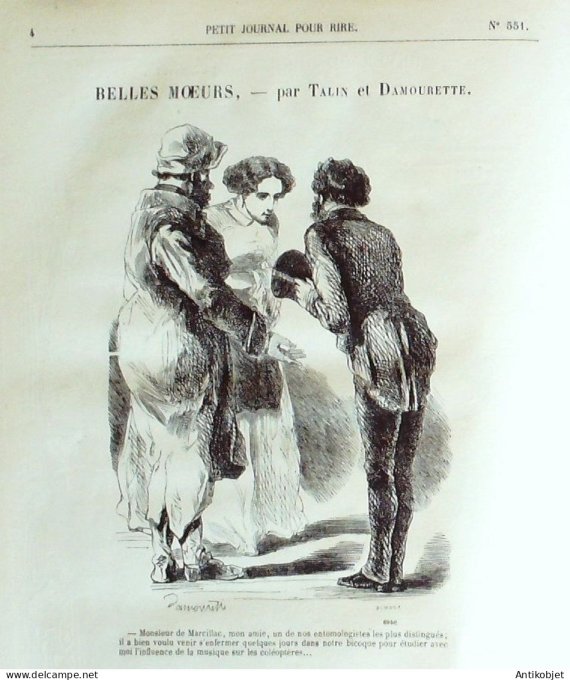 Petit journal pour Rire 1864 # 551 Souvenirs des Bains de Tourville Briou