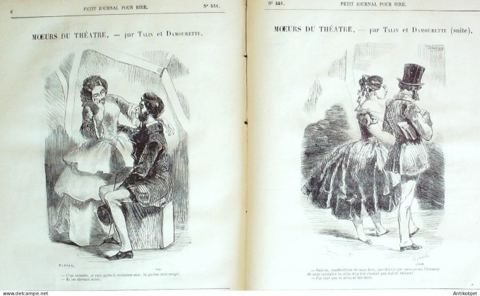 Petit journal pour Rire 1864 # 551 Souvenirs des Bains de Tourville Briou