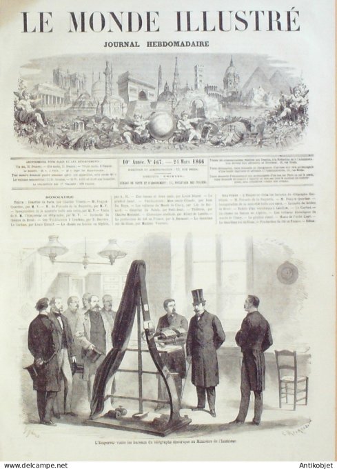 Le Monde illustré 1866 n°467 Siam Somdetch-Phra-Paramendr-Mahaisvaraisa-Rangsarga-Phra-Pin-Clao Caao