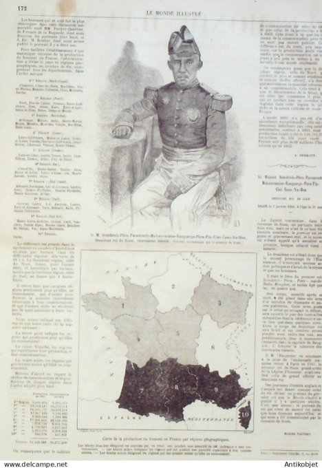 Le Monde illustré 1866 n°467 Siam Somdetch-Phra-Paramendr-Mahaisvaraisa-Rangsarga-Phra-Pin-Clao Caao