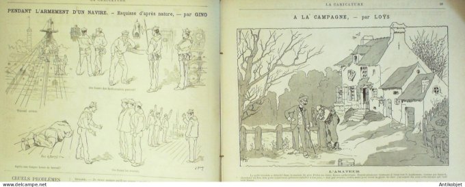 La Caricature 1886 #326 Coulisses Job Loys Mary par Luque Sorel Trock