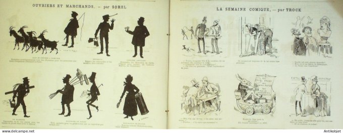 La Caricature 1886 #326 Coulisses Job Loys Mary par Luque Sorel Trock