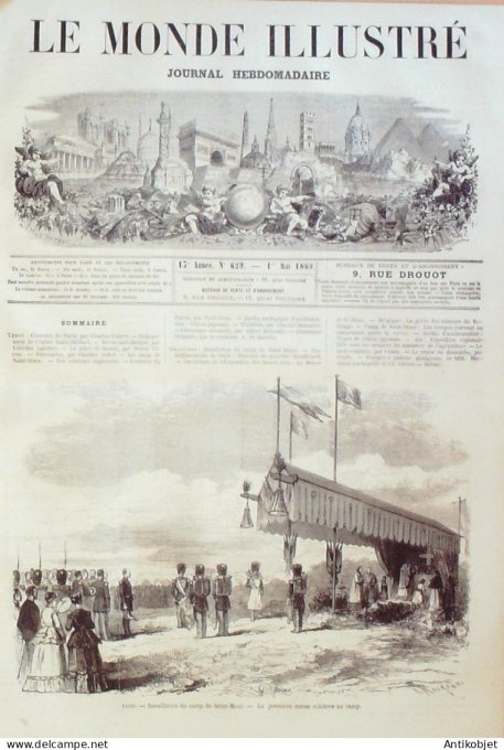 Le Monde illustré 1868 n°629 St-Maur (94) Belgique Borinage Ais-en-Provence (13)