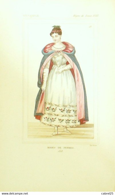 Mode Femme 1818 sous LOUIS XVIII