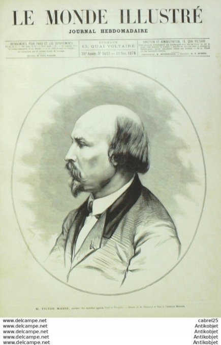 Le Monde illustré 1876 n°1023 Toulon (83) Le Trident Wambrechies (59) Russie Moscou Stroussberg Serb