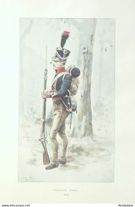 Fantassin Infenterie légère en 1806 signé Maurice Orange
