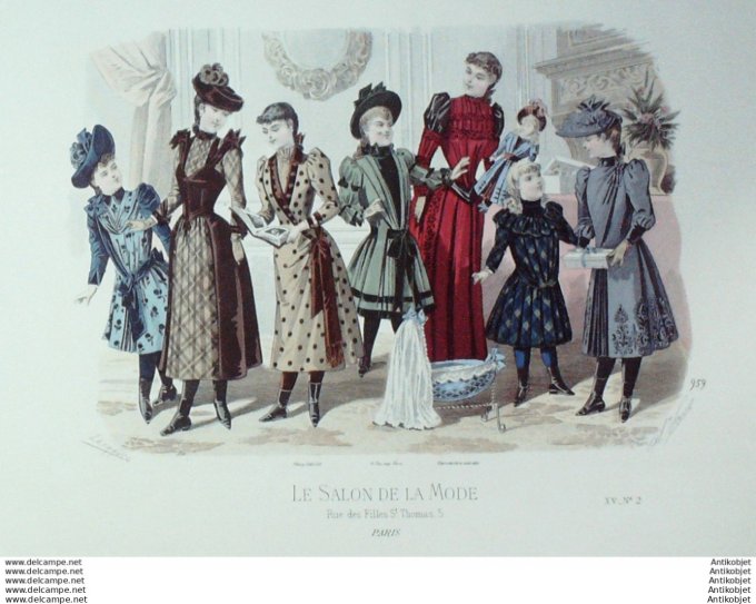 Gravure Mode Salon 1889 #  959 (Old Fashion plate)