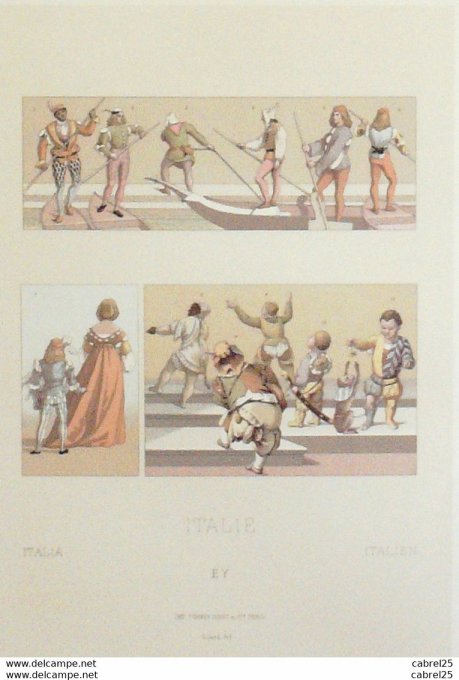 Italie Gondoliers pages nains Fous de Cour