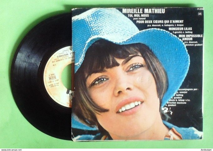 Mathieu Mireille 45T EP Mon impossible amour 1969