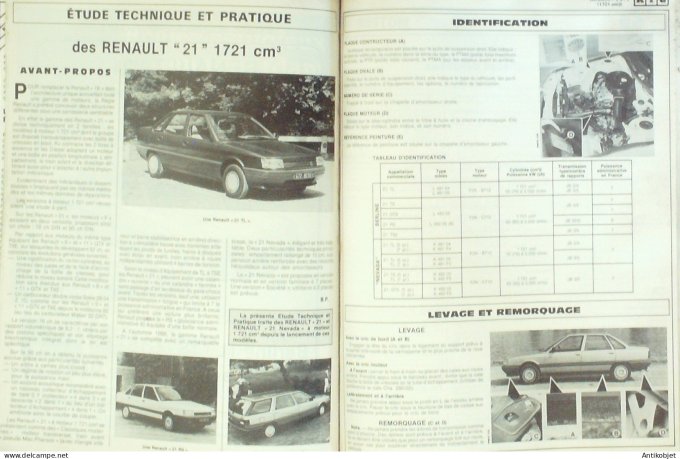 Revue Tech. Automobile 1986 n°471 Renault 21 & Nevada Citroen Visa