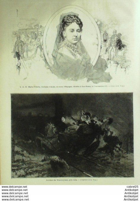 Le Monde illustré 1876 n°1023 Toulon (83) Le Trident Wambrechies (59) Russie Moscou Stroussberg Serb