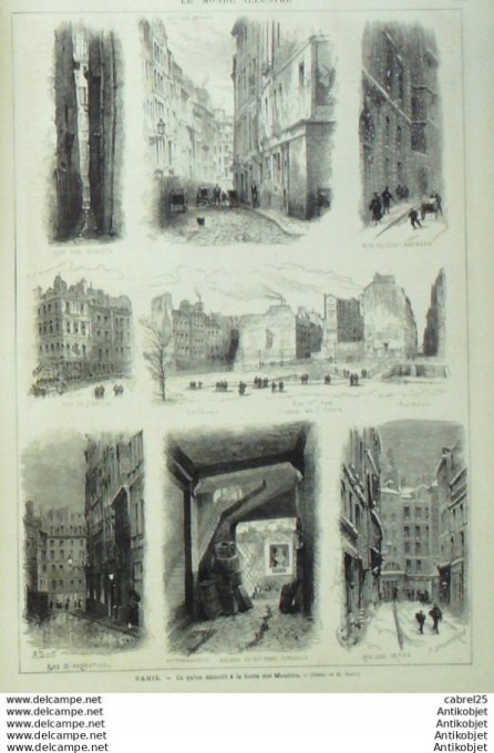 Le Monde illustré 1876 n°1023 Toulon (83) Le Trident Wambrechies (59) Russie Moscou Stroussberg Serb