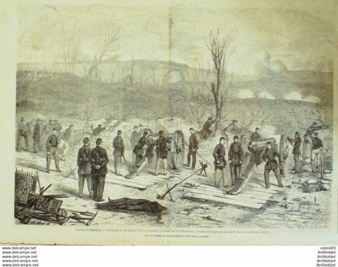 Le Monde illustré 1862 n°258 Géorgie Savannah Londres Etats-Unis Fort Donelson